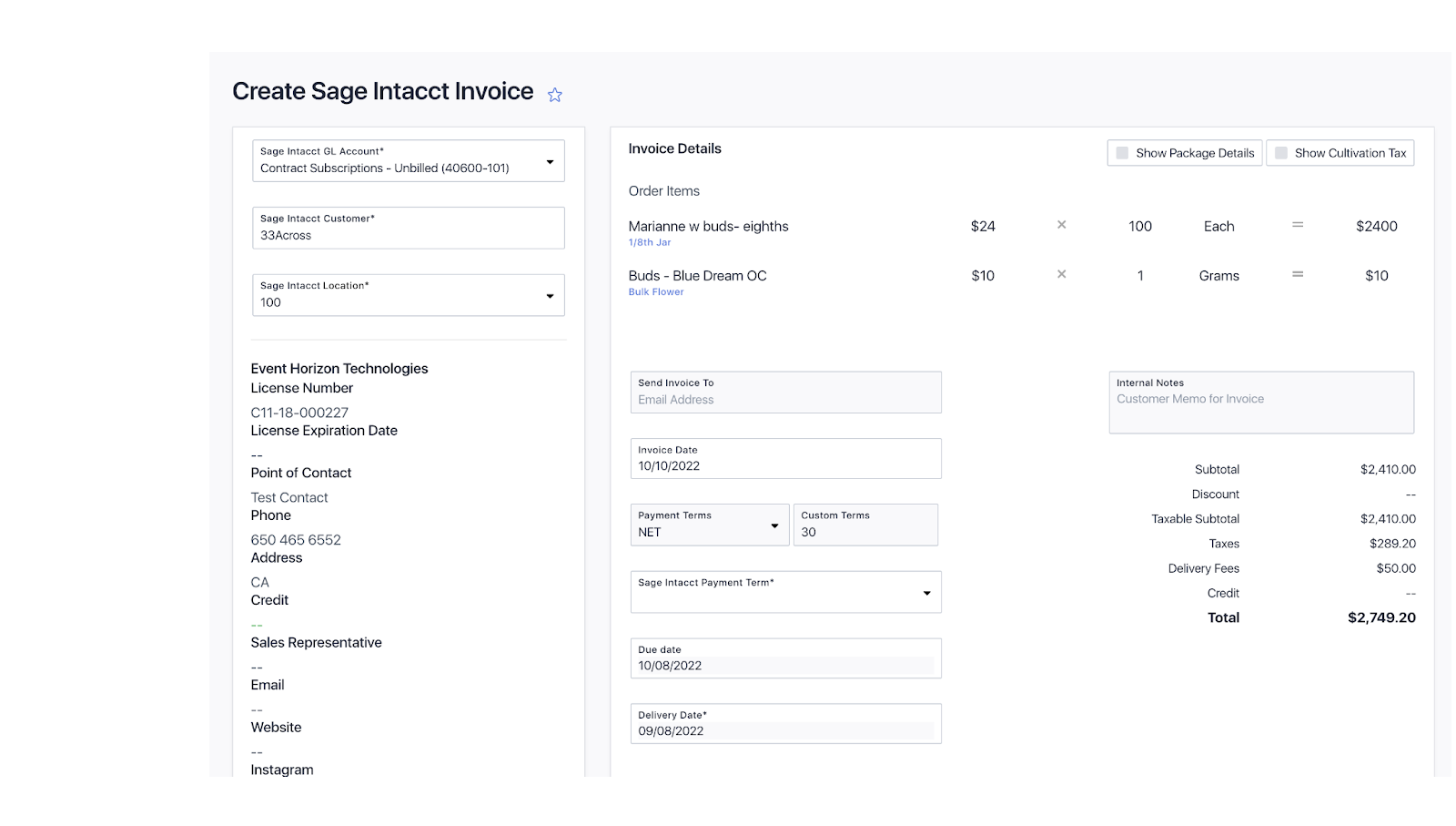 Invoice your customers as usual, from Sage.